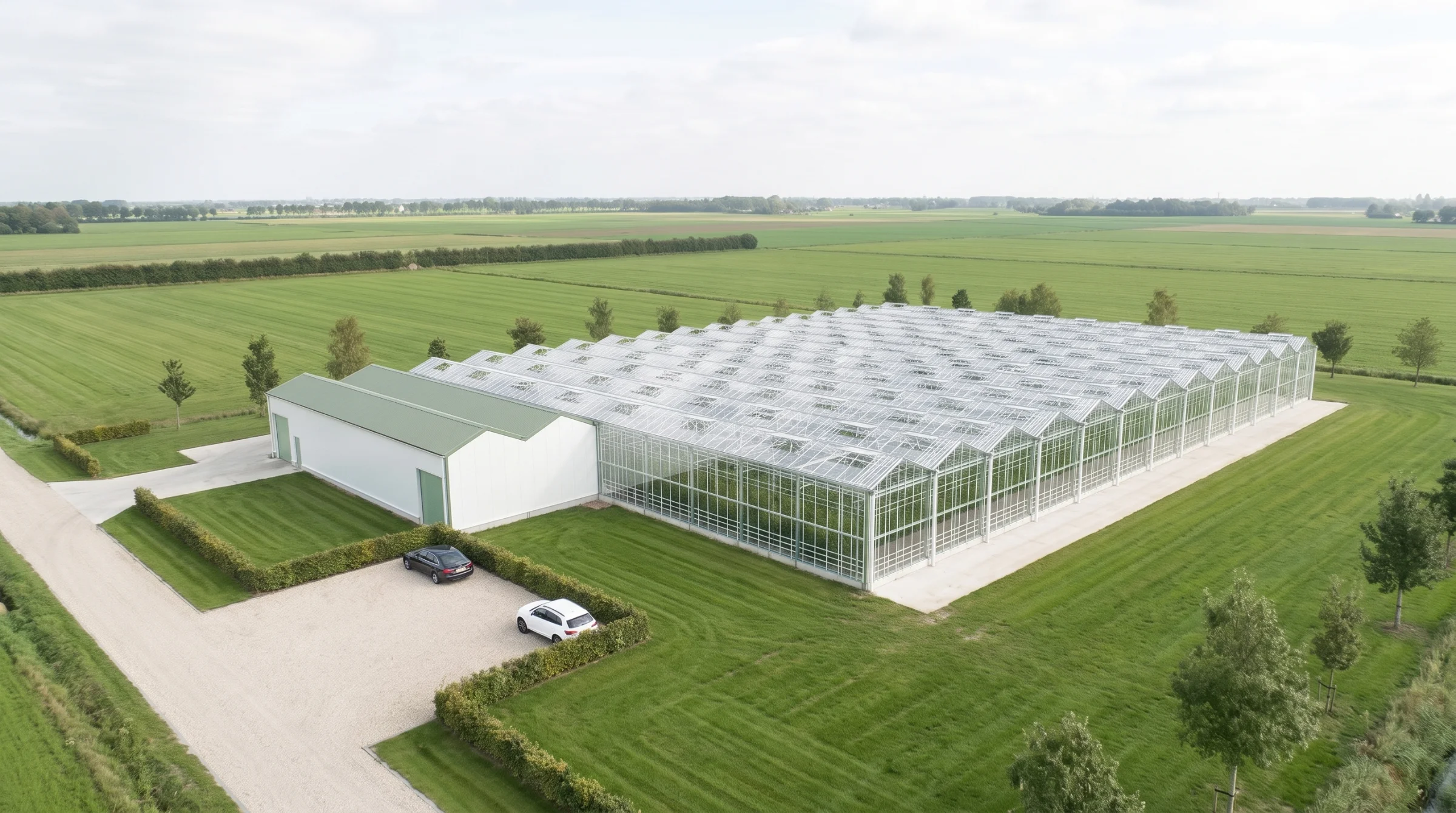 GrowPro Basic Series greenhouse with soil-based cultivation